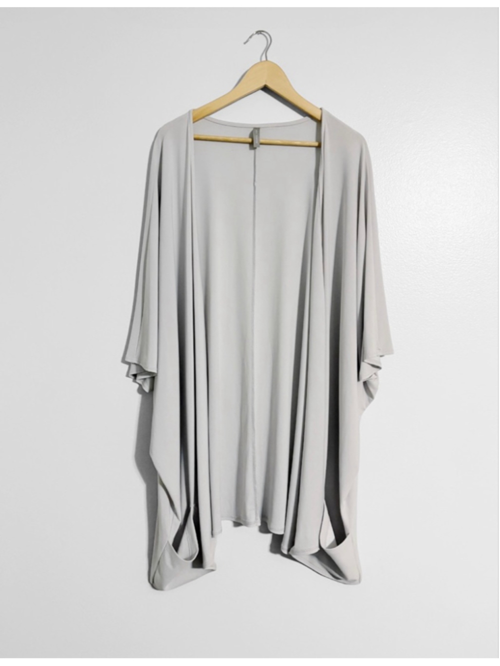 Last Tango Slinky Non Wrinkle Open Drape Cardigan